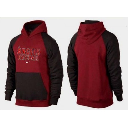 Los Angeles Angels Pullover Hoodie Burgundy Red & Black