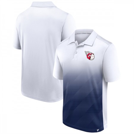 Men's Cleveland Guardians White/Navy iconic Parameter Sublimated Polo