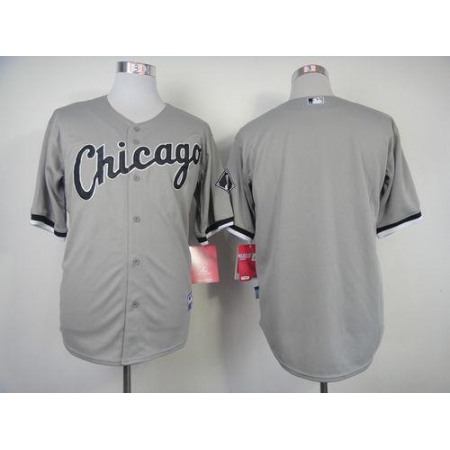 White Sox Blank Grey Cool Base Stitched MLB Jersey