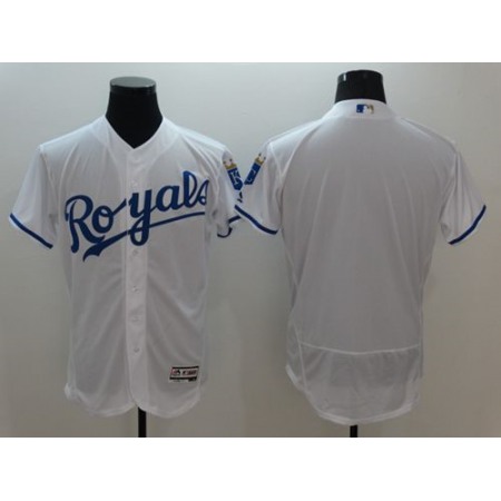 Royals Blank White Flexbase Authentic Collection Stitched MLB Jersey