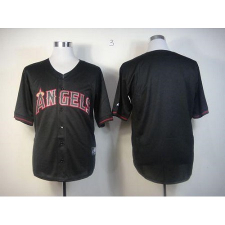 Angels of Anaheim Blank Black Fashion Stitched MLB Jersey