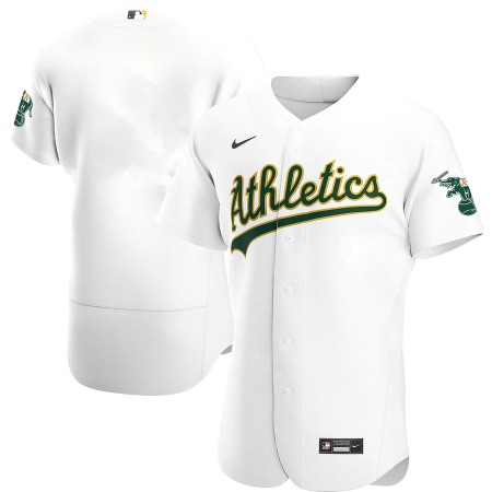 Men's Oakland Athletics Blank White Flex Base Stitched Jersey