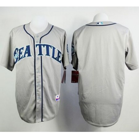 Mariners Blank Grey Cool Base Stitched MLB Jersey