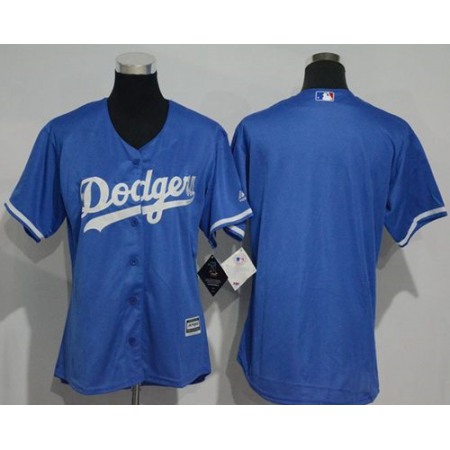 Dodgers Blank Blue Women's Fashion Stitched MLB Jersey