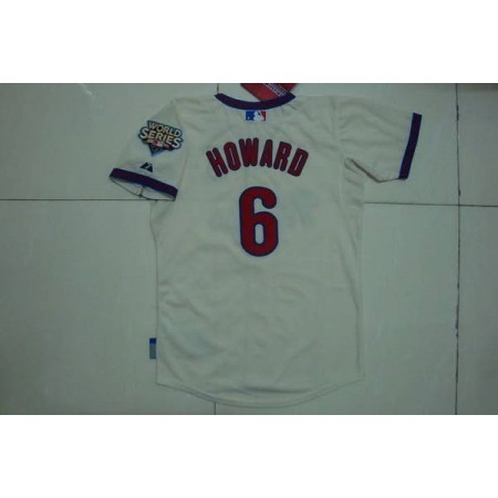 Phillies #6 Ryan Howard Stitched Cream Youth MLB Jersey