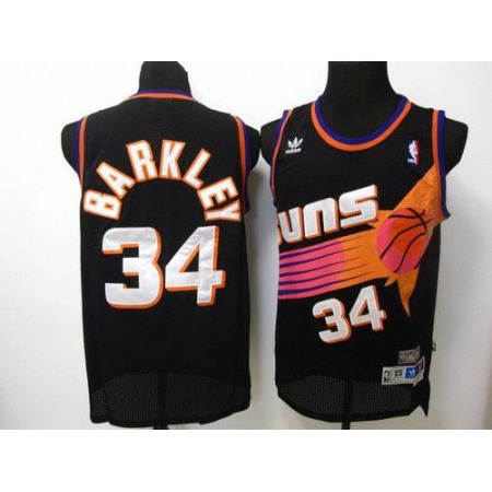 Suns #34 Charles Barkley Black Throwback Stitched NBA Jersey