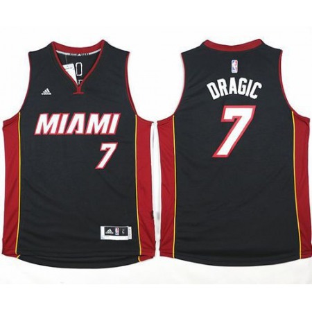 Heat #7 Goran Dragic Black Stitched NBA Jersey