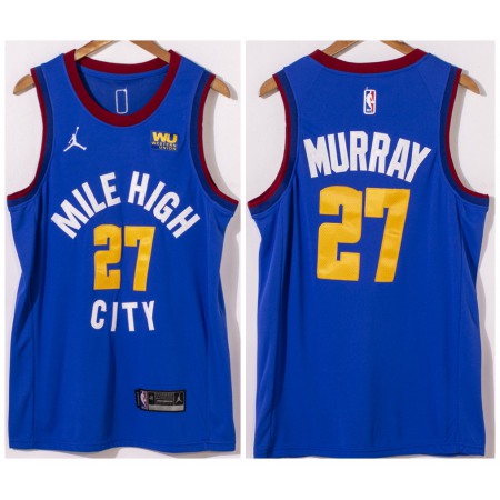 Men's Denver Nuggets #27 Jamal Murray Blue Stitched Jersey