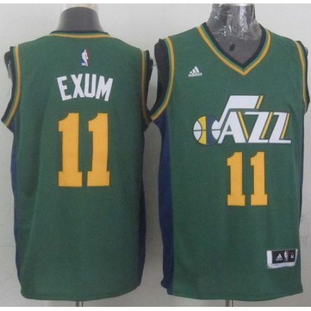 Revolution 30 Jazz #11 Dante Exum Green Stitched NBA Jersey