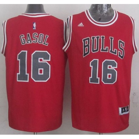 Revolution 30 Bulls #16 Pau Gasol Red Stitched NBA Jersey