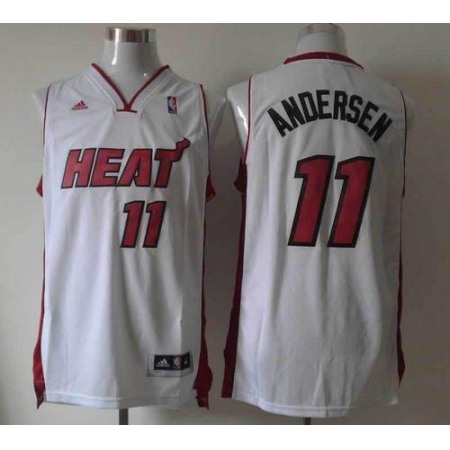 Heat #11 Chris Andersen White Stitched NBA Jersey