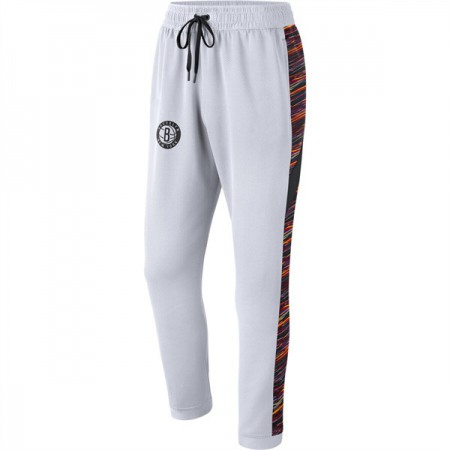 Men's Brooklyn Nets White Performance Showtime Basketball Pants