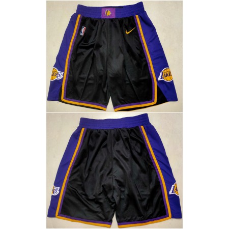 Men's Los Angeles Lakers Black Shorts (Run Small)