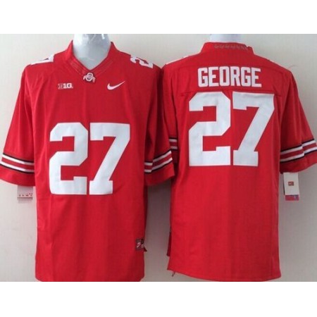 Buckeyes #27 Eddie George Red Stitched Youth NCAA Jersey