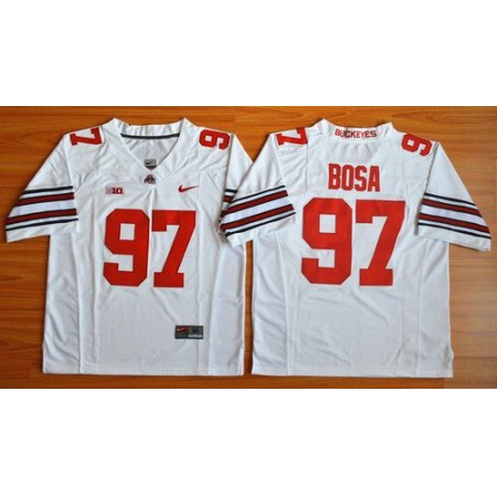 Buckeyes #97 Joey Bosa White Diamond Quest Stitched NCAA Jersey