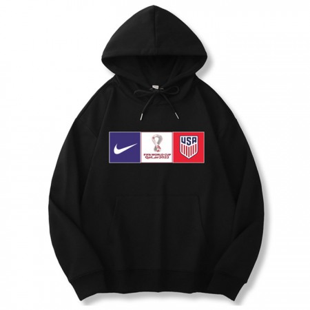 Men's American World Cup Soccer Hoodie Black