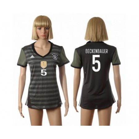 Women's Germany #5 Beckenbauer Away Soccer Country Jersey