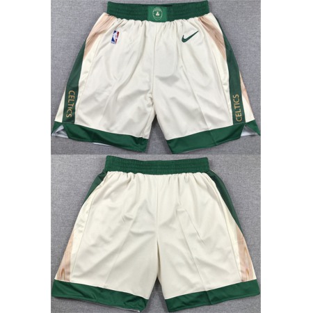 Men's Boston Celtics White Shorts (Run Small)