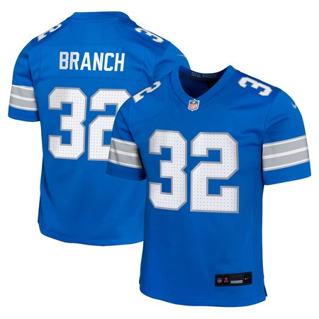 Youth Detroit Lions Brian Branch Nike Blue Team Player Game Jersey