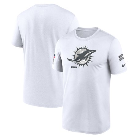 Men's Miami Dolphins Nike White 2024 Salute To Service Legend Performance T-Shirt