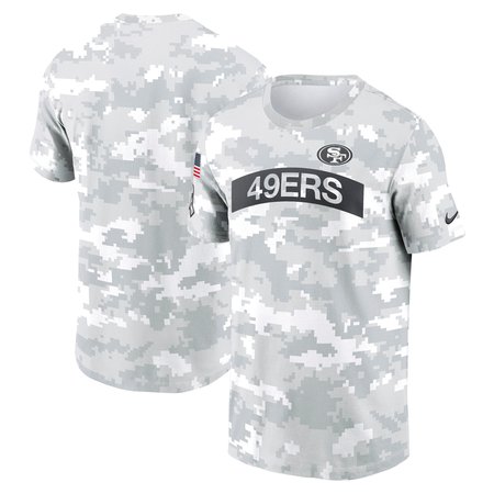 Men's San Francisco 49ers Nike Arctic Camo 2024 Salute To Service Performance T-Shirt