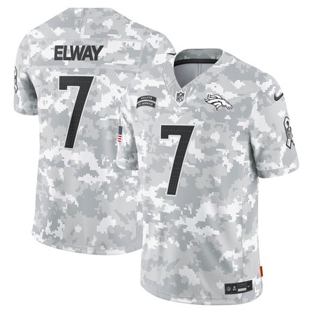 Men's Denver Broncos John Elway Nike Arctic Camo 2024 Salute to Service Retired Player Limited Jersey