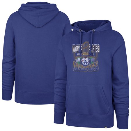 Men's Los Angeles Dodgers '47 Royal 2024 World Series Champions Big & Tall Headline Pullover Hoodie