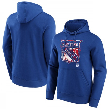 Men's New York Rangers Royal Marble Hoodie