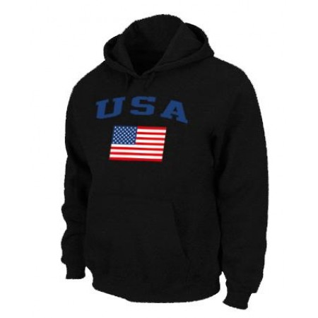 USA Olympics USA Flag Pullover NHL Hoodie Black