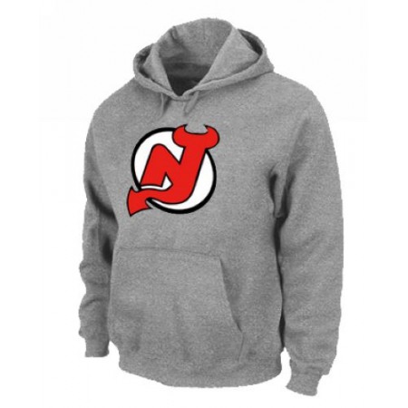 NHL New Jersey Devils Big & Tall Logo Pullover Hoodie Grey